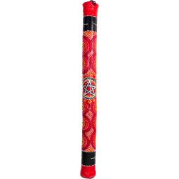 Bamboo Painted Rainstick - Red w/ Pentacle - Large (Each)