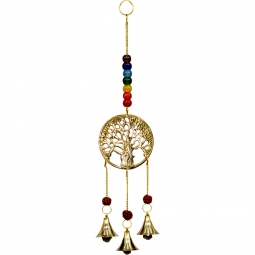Brass Bell Chime Chakras - Tree of Life (Each)