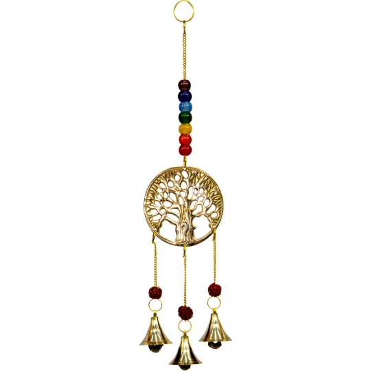 Brass Bell Chime Chakras - Tree of Life (Each)