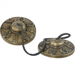 Tibetan Tingshas small Eight Auspicious Symbols  (Each)