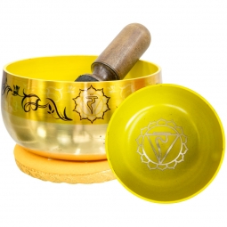 Chakra Singing Bowl - Printed Solar Plexus (Each)