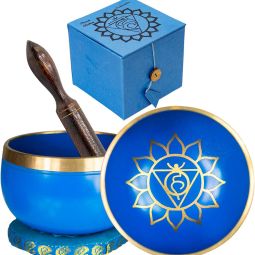 Mini Chakra Singing Bowl Blue - Throat (Each)