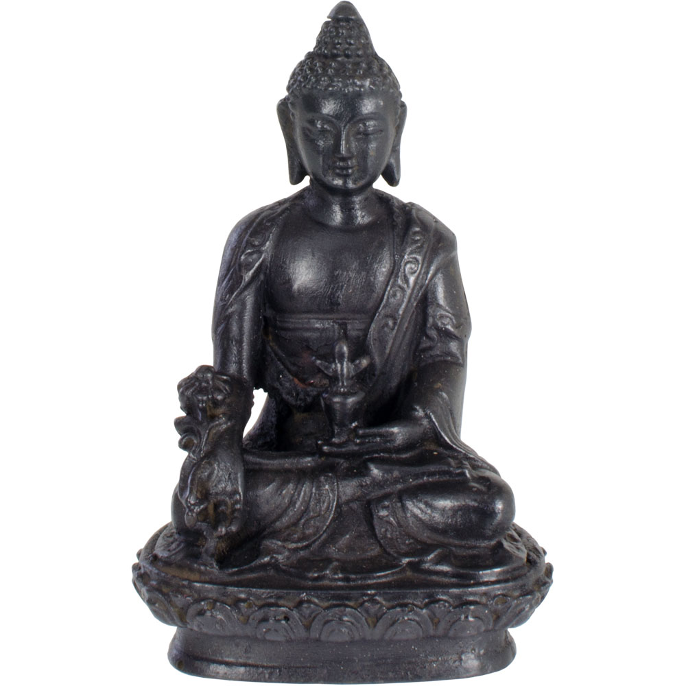 RESIN Statues 4'' Buddha Black (Each)