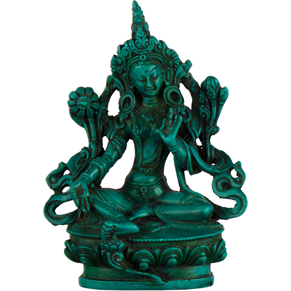 RESIN Statues Antique 4'' Tara Turquoise (Each)