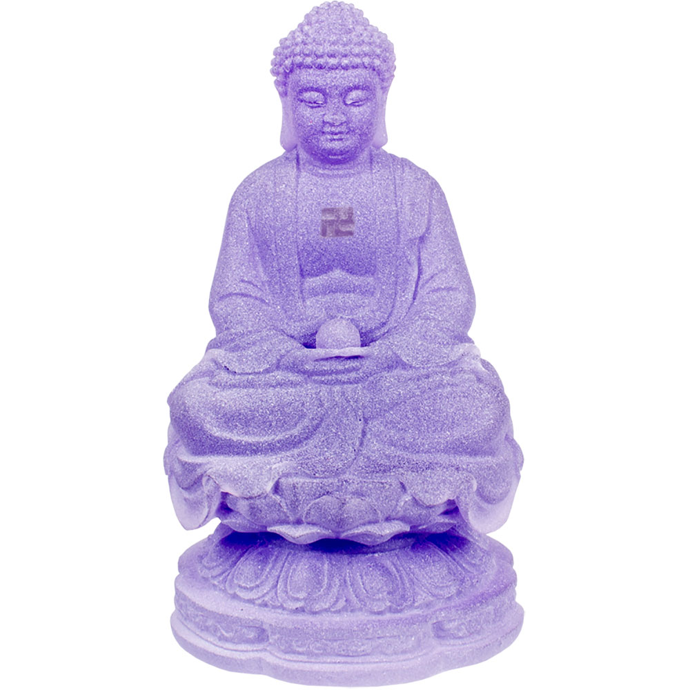 Frosted Acrylic Feng Shui FIGURINEs Meditating Buddha - Purple (each)