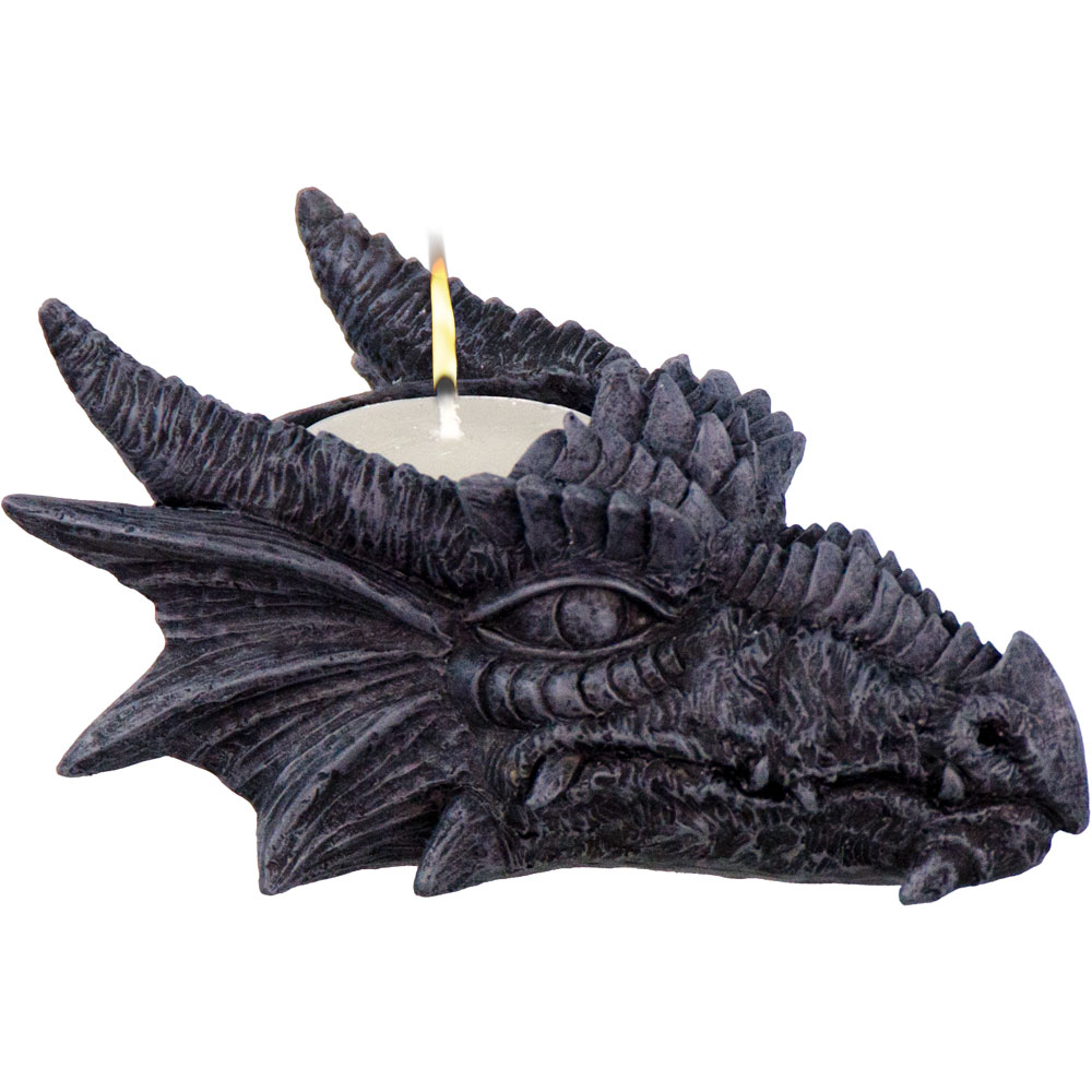 T-Light Holder Grey DRAGON Head (each)