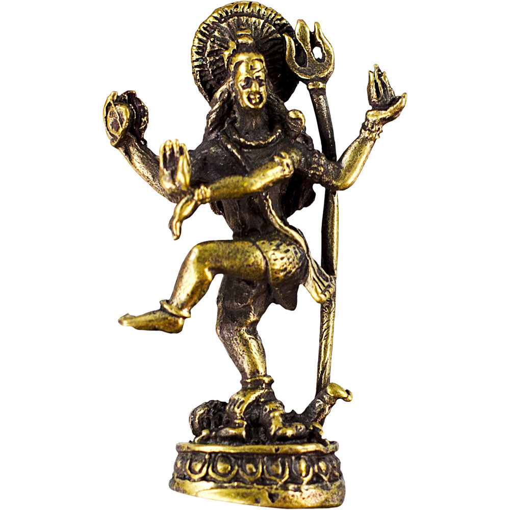 Mini Brass FIGURINE Dancing Shiva (Pk of 3)