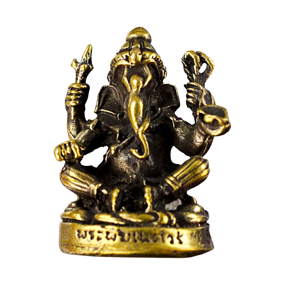 Mini Brass FIGURINE  Ganesha (Pk of 3)