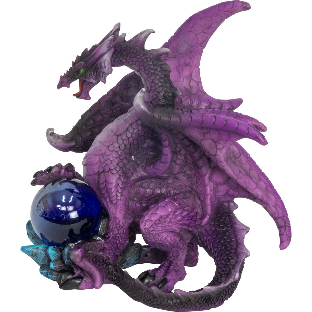 DRAGON Figurine w/ Sphere - Purple (Each)