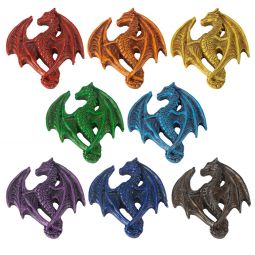 Polyresin Figurines Mini Dragon Asstd Colors (Pack of 8)