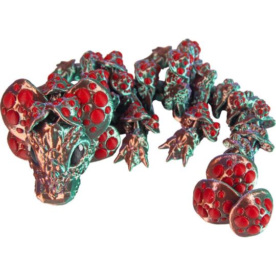 3D Printed Fidget  Medium Mushroom Dragon - Ast'd Colors (Each)
