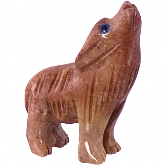 Spirit Animal 1.25-inch Wolf Dolomite (pack of 5)