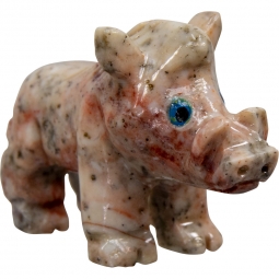 Spirit Animal 1.25-inch Wild Boar Dolomite (Pack of 5)