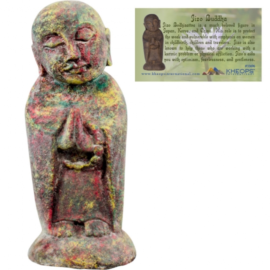 Volcanic Stone Statue - Small Chakras Jizo (each)