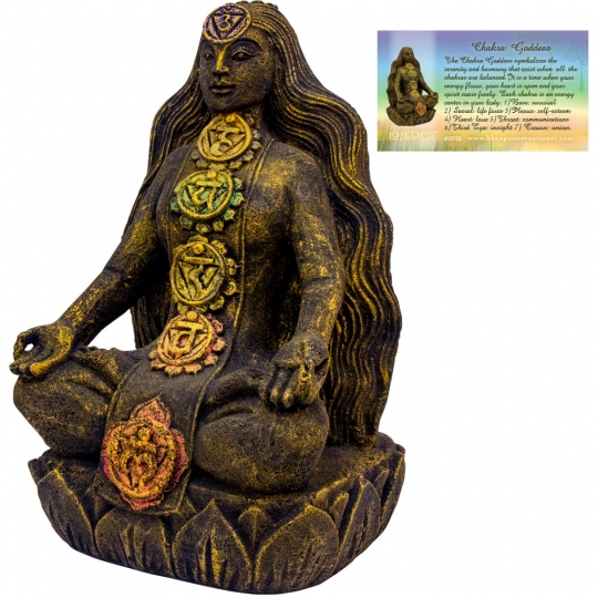 Volcanic Stone Statue - Chakra Goddess  (Each)