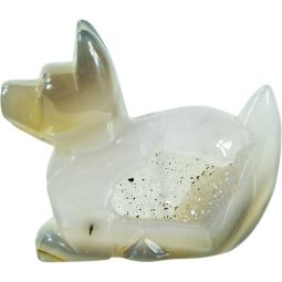 Druzy Agate Figurine - Dog (Each)