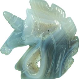 Druzy Agate Figurine - Unicorn (Each)