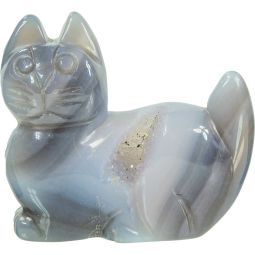 Druzy Agate Figurine - Cat (Each)