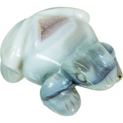 Druzy Agate Figurine - Frog (Each)