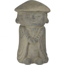 Volcanic Stone Statue - Jizo Buddha w/ Sedge Hat (Each)