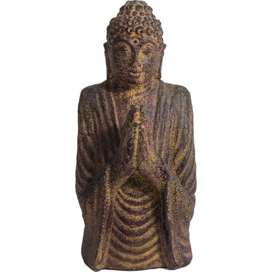 Volcanic Stone Statue - Praying Buddha Bust (Each)