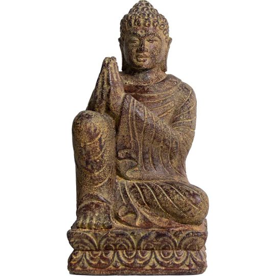 Volcanic Stone Statue - Namaste Resting Buddha (Each)