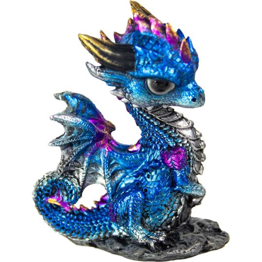 Polyresin Baby Dragon - Standing Multi Color (Set of 3)