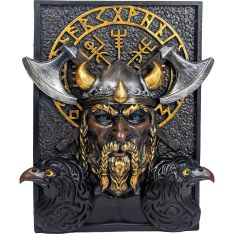 Polyresin Bookshelf Decor - Norse Viking & Vegvisir w/ Runes (Each)