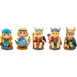 Polyresin Baby Vikings Figurine Assortment (Set of 5)