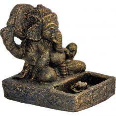 Volcanic Stone Incense Holder Ganesha w/ Lotus (Each)