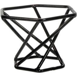 Metal Gemstone Sphere Stand Twist - Matte Black (Each)