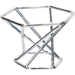 Metal Gemstone Sphere Stand Twist - Silver (Each)