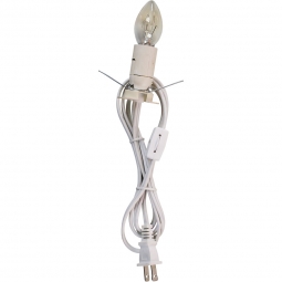 Electric Cord & Bulb w/ White fixture (Each)