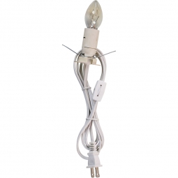 Electric Cord & Bulb w/ White fixture (Each)