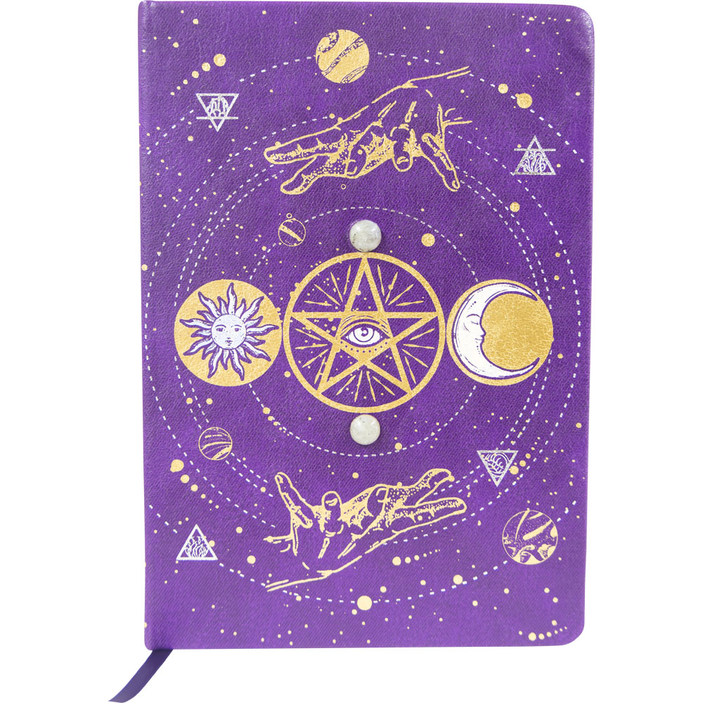 Vegan LEATHER Crystal Journal w/ Bag - Tarot (Each)