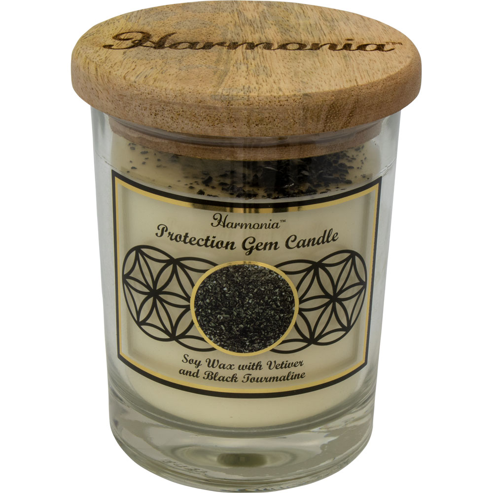 Harmonia Soy Gem CANDLE - Protection Black Tourmaline (Each)