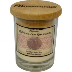 Harmonia Soy Gem Candle - Universal Love Rose Quartz (Each)
