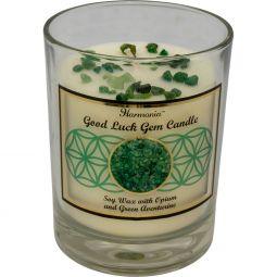 Harmonia Soy Gem Candle - Good Luck Green Aventurine (Each)