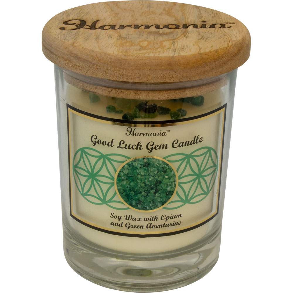 Harmonia SOY Gem CANDLE - Good Luck Green Aventurine (Each)