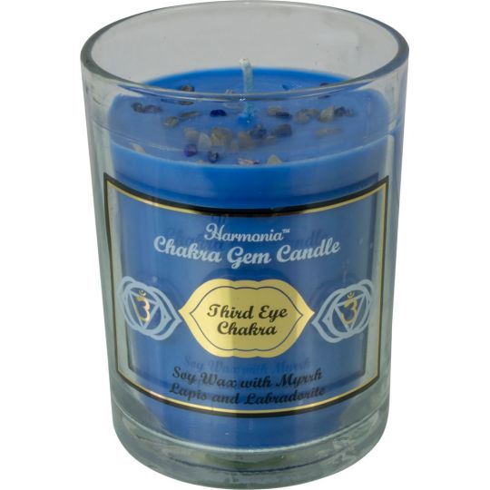 Harmonia Soy Gem Candle - Third Eye Chakra - Lapis & Labradorite (Each)
