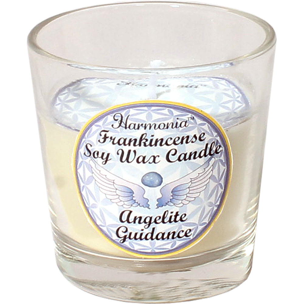 Harmonia SOY Gem Votive CANDLE - Guidance Angelite (Pack of 6)