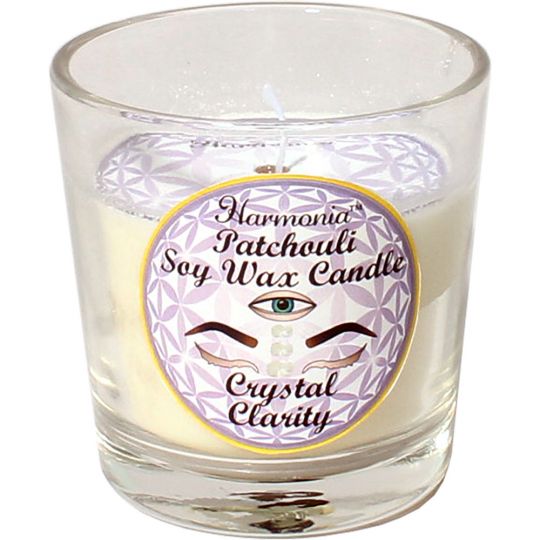 Harmonia Soy Gem Votive Candle - Clarity Clear Quartz (Pack of 6)