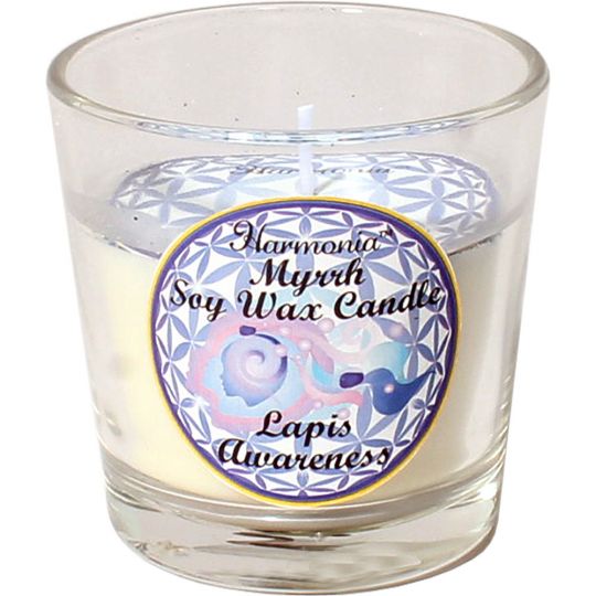 Harmonia Soy Gem Votive Candle - Awareness Lapis (Pack of 6)