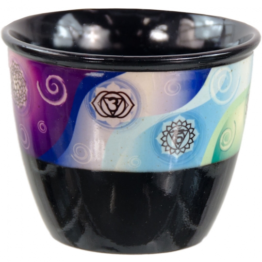 Ceramic Smudge Pot - Chakras (Each)