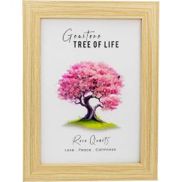 Wood Picture Frame Gemstone Tree of Life - Rose Quartz (Each)