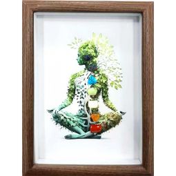 Wood Picture Frame Gemstone Earth Goddess - Chakra (Each)