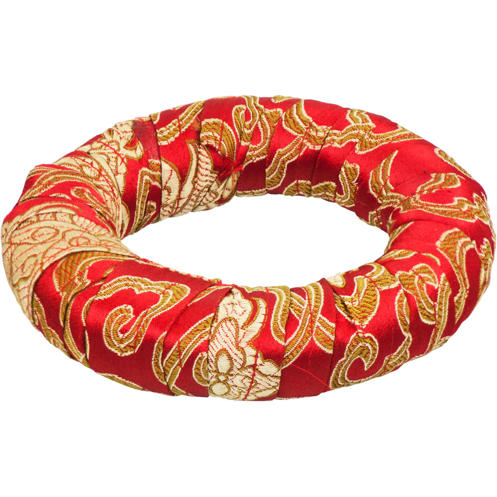 Singing Bowl Cushion 4-inch Satin Brocade RING  Asstd Colors (each)