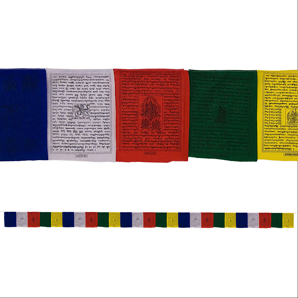 Tibetan Prayer FLAG 25 Flaps 192'' Traditional  (each)