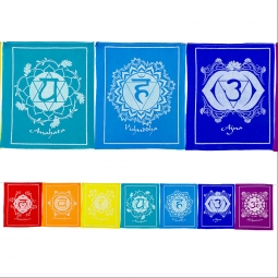 Tibetan Prayer Flags Chakras (Each)