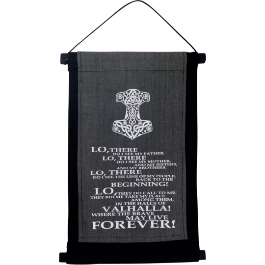 Small Cotton Banner - Valhalla Prayer (Each)